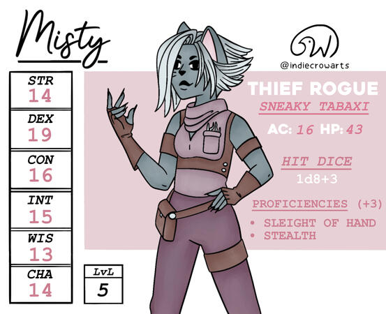 DnD Reference Sheet - Misty